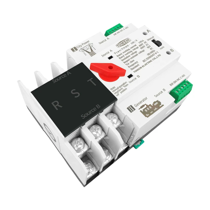 Автомат введення резерву TOMZN TOQ5/3P (100A, 3P) під DIN-рейку (51-00114) фото 3