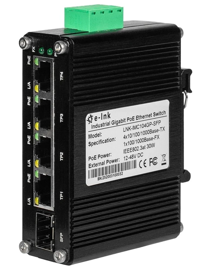 PoE коммутатор E-LINK LNK-IMC104GP-SFP (73-00126)