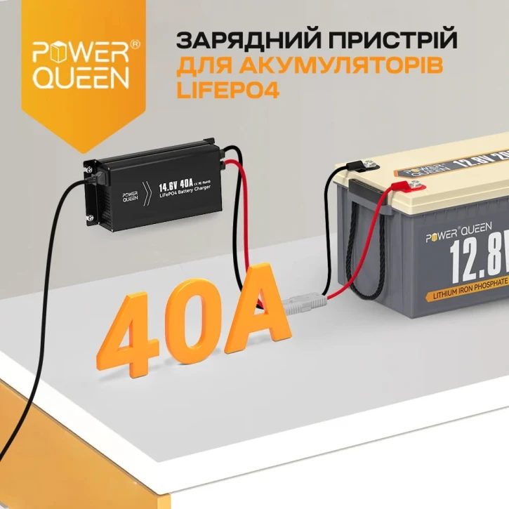 Зарядний пристрій Power Queen P12V40A-BCHA-Y LiFePO4 14.6V/40A фото 6