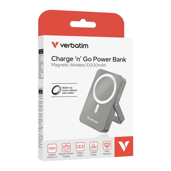 УМБ Verbatim Charge 'n' Go Power Bank with Stand 10000mAh (32268) фото 3
