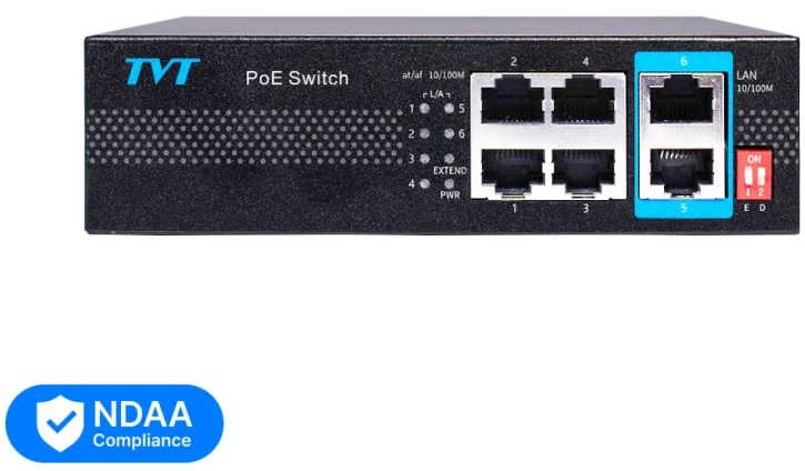 Комутатор TVT TD-B2204S1-PEU PoE (77-00385)