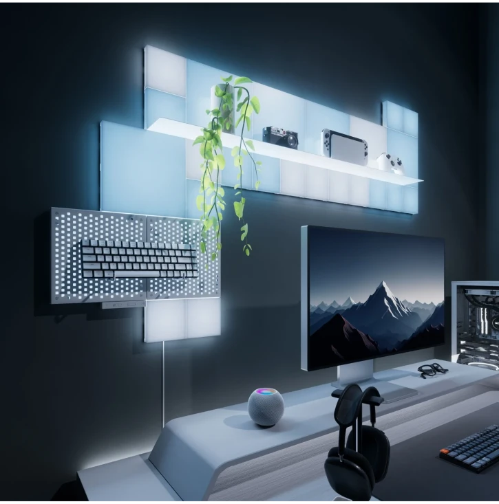 Додатковий комплект панелей Nanoleaf Blocks Small Squares Add-On Kit з підтримкою HomeKit і Matter — 4 шт. (N8100E00-4SS) фото 3