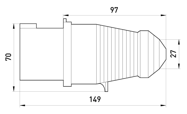 Силовая вилка переносная E.Next e.plug.pro.5.32 (5п, 380В, 32А) (p011008) фото 2