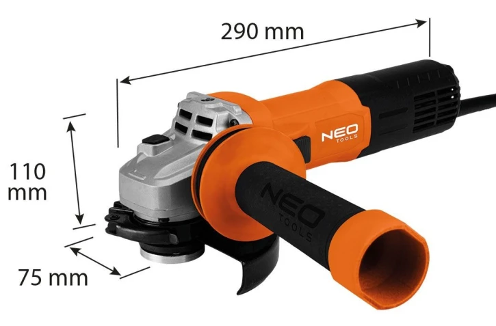 Угловая шлифмашина (болгарка) Neo Tools 1000 Вт, 125 мм (04-716) фото 2
