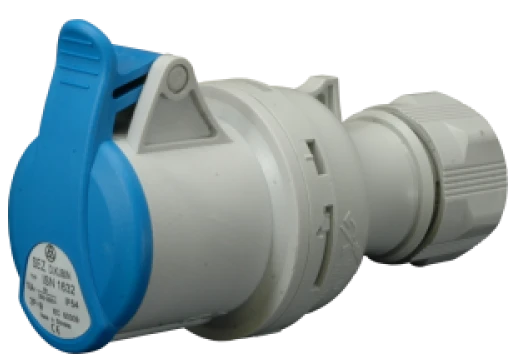 Розетка Sez ISN3232 32А 2P+PE 230V Blue