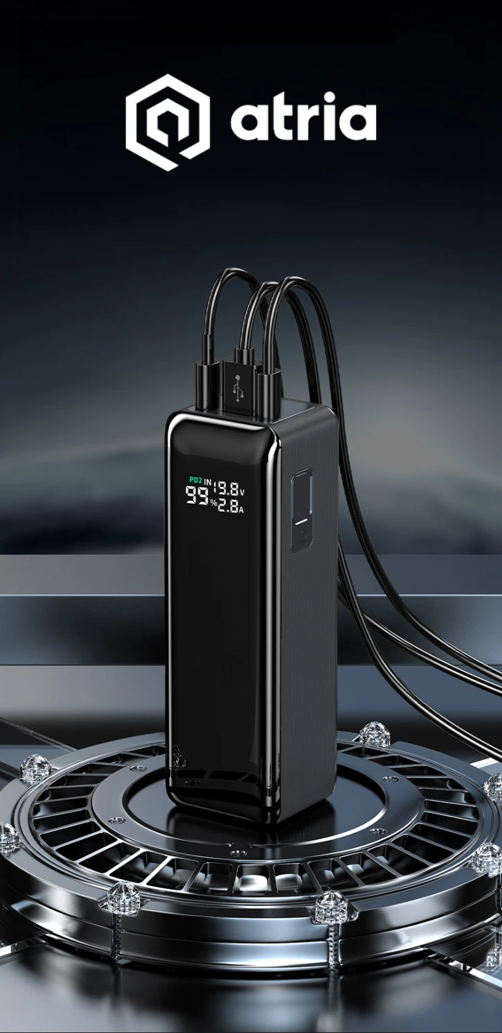 УМБ Atria WPD-160S 160W USB-C 30000mAh Black фото 5