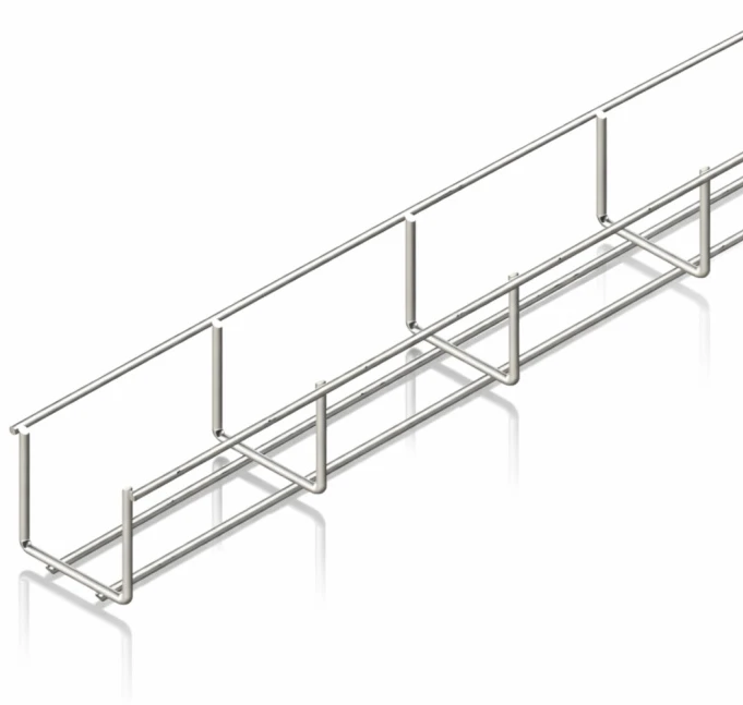 Лоток сітчастий CMS WBB 50х50мм дріт Ø4 мм, білий цинк, 2,5м (CMS-WBB4-5050Z)