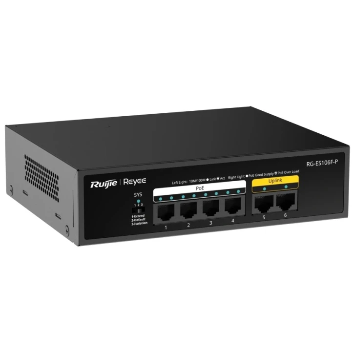 Комутатор Ruijie RG-ES106F-P фото 2