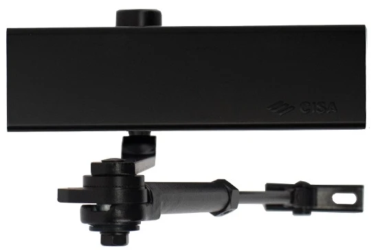 Доводчик дверной Cisa C1511.03.0.90 Professional Plus2 STD HO с фиксацией до 80 кг черный (37908) фото 2