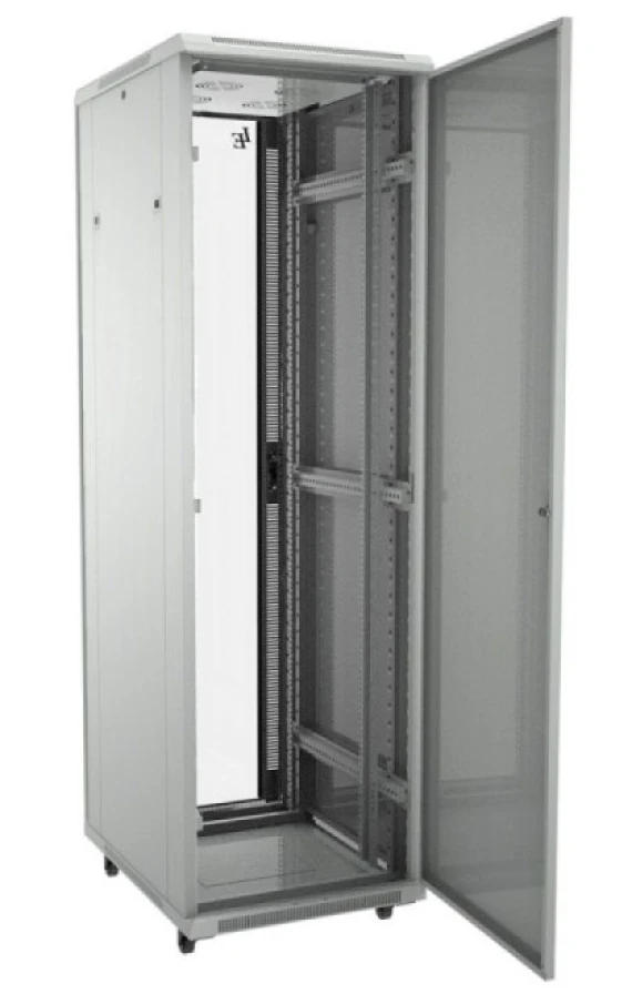 Шафа підлогова Adtek DE- 19" 42U-600-1000 сіра (DE-42U-600-1000-G) фото 3