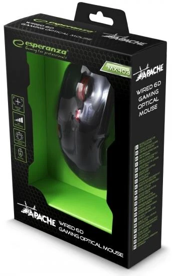 Миша Esperanza MX403 APACHE Red (EGM403R) фото 4