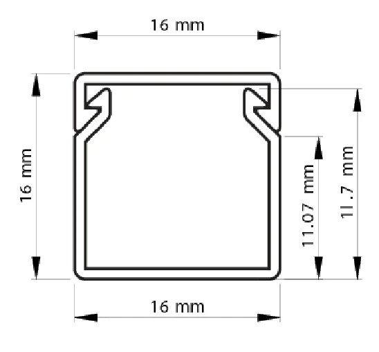 Кабель-канал 220 ТМ 16х16 мм білий фото 2