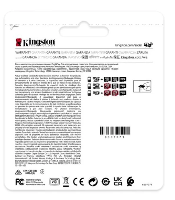 Карта пам'яті Kingston 16GB microSDHC class 10 UHS-I V30 A1 (SDCIT2/16GBSP) фото 4