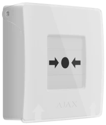 Беспроводная программируемая кнопка с механизмом сброса Ajax ManualCallPoint Jeweller White