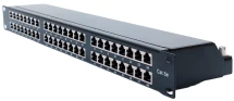 Патч-панель LW 48xRJ-45 STP, Cat.5e, 1U, 19", Dual type (LW-PP6A-10-C5E)