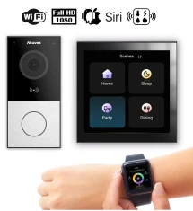 Комплект відеодомофона Akubela HyPanel PS51-R2-EU + IP-відеопанель Akuvox E12W SIP з Wi-Fi 2Mp (00-00002809)