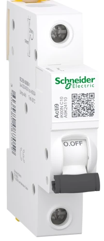 Автоматический выключатель Schneider Electric Acti9 IK60N (1P, 10A, C, 6kA) (A9K24110)