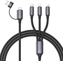 Кабель Cablexpert USB Type A, USB Type-C - USB Type-C, micro-USB, Apple Lightning 1.5 м (CC-USB2S-ACM31-1.5M)