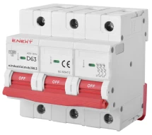 Автоматичний вимикач E.Next e.industrial.mcb.150.3.D63 (3р, 63А, D, 15кА) (i0630009)