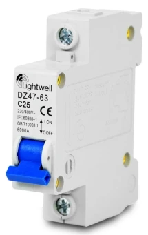 Автоматичний вимикач Lightwell MCB 1P 25A (256722)