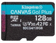 Карта пам'яті Kingston 128GB microSDXC сlass 10 UHS-I U3 V30 A2 Canvas Go Plus G4 (SDCG4/128GBSP)