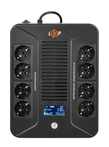 ДБЖ LogicPower LP-UL800VA-8PS (480Вт) Black (16161)