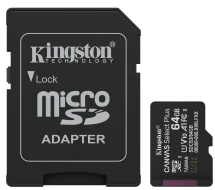 Карта пам'яті Kingston MicroSDXC 64GB UHS-I Class 10 + SD-адаптер (SDCS3/64GB)