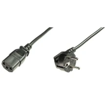 Кабель питания Digitus Schuko 90 - C13 M/F 2.5 м Black (AK-440100-025-S)