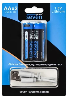 Акумулятор SEVEN AA 1.5V Li-ion 2 шт. (SEVENAA1.5VLi-ion2)