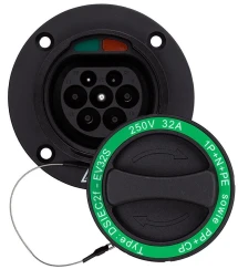 Розетка для заряджання електромобіля HiSmart Type 2 Mennekes (Male), 32A, 3-фазна (EV200252)