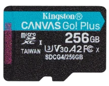 Карта пам'яті Kingston 256GB microSDXC сlass 10 UHS-I U3 V30 A2 Canvas Go Plus G4 (SDCG4/256GBSP)