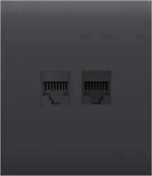 Передняя панель для встроенной розетки Ajax CenterCover (LAN) Graphite (126199.318.GP)