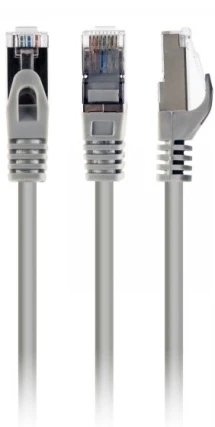 Патч-корд Cablexpert CAT6A S / FTP 0.5 м, литой, штекер с защелкой Gray (PP6A-LSZHCU-0.5M)