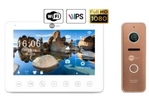 Комплект відеодомофону Neolight NeoKIT HD+ WiFi White/Bronze