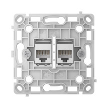 Механізм розетки Ajax OutletCore (LAN) Vertical White (126186.165.WH)