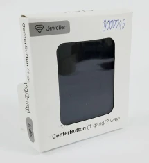 (Уценка) Центральная кнопка для одноклавишного или проходного выключателя Ajax CenterButton (1-gang / 2-way) Black