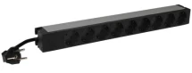 Блок розеток Legrand 19" 1U 9xShuko 16A, кабель живлення 3 м, чорний (L646821)