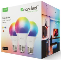 Умная лампа Nanoleaf Essentials Smart, A60, E27, 9W, Apple Homekit, Matter - 3 шт. (NF080B02-3A19E)