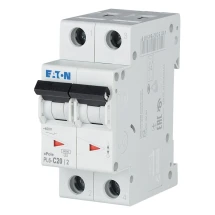 Автоматичний вимикач Eaton PL6-C20/2 (2P, C, 20 А, 6 кА) White (286568)