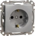 Розетка Schneider Electric SDD113022 Sedna Design & Elements з з/к та шторками Алюміній фото 3
