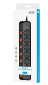 Мережевий фільтр 2E 6xТипF, 16A, 2xUSB-A, 1x USB-C,3м чорний (2E-SP6M3SWBK) фото 17